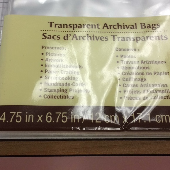 Recollections Office Transparent Archival Bags Poshmark